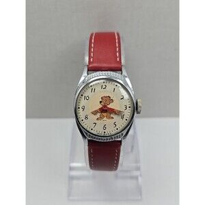 Rare Vintage US Time Disney WDP Bongo Bear Manual Wind Mechanical Watch Made USA